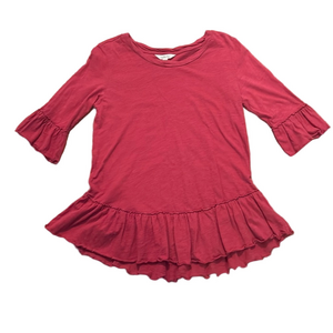 Matilda Jane 3/4 Sleeve Top Twisted Neckline Bell Sleeves Rosy Red XS